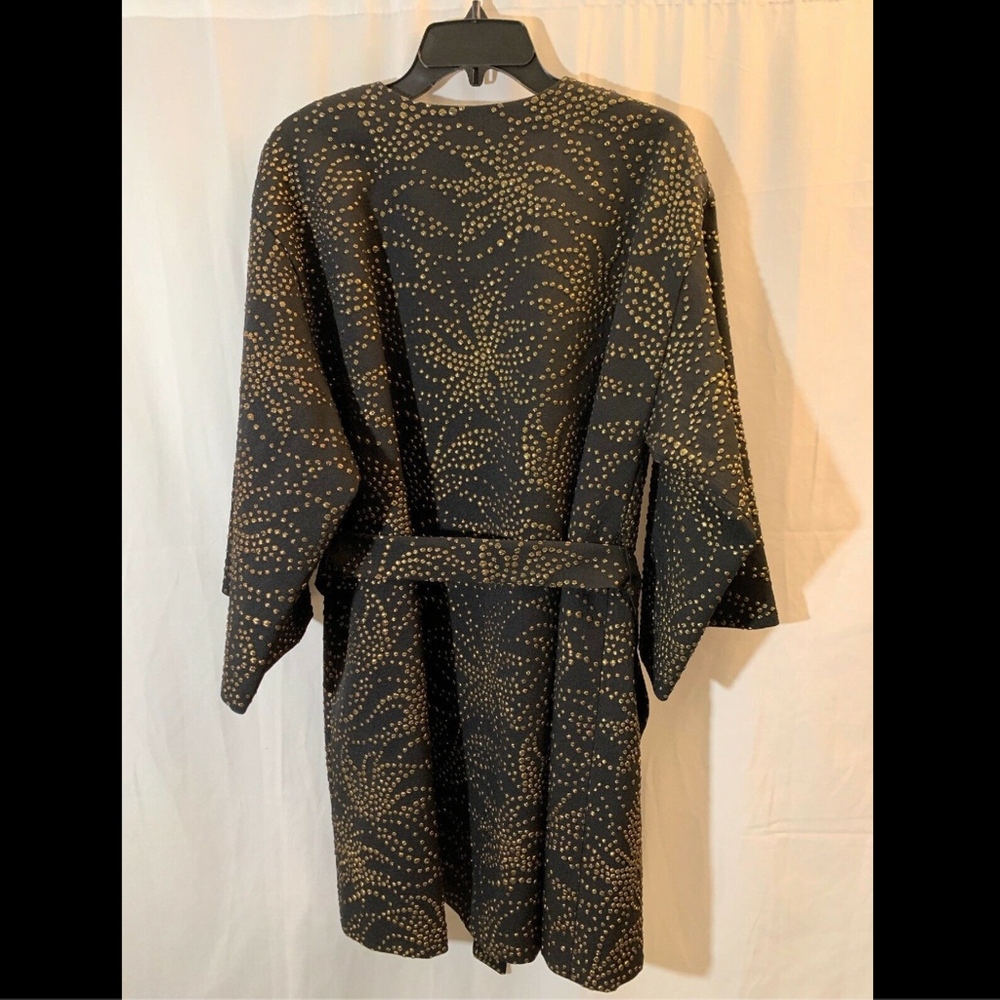 NWT $388 Tadashi Shoji Pollux Droplet Oversized Jacquard Coat [SZ‎ Large ] - Picture 6 of 8